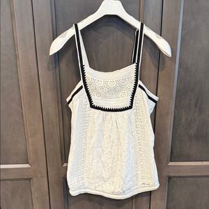 Chic Cream Crochet Women's Camisole